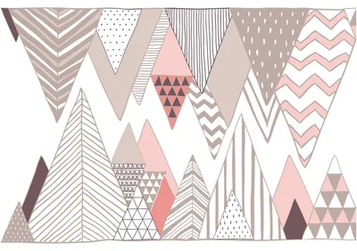 Image de Stickers muraux – Décoration de chambre à coucher/salon – Immense motif de montagnes scandinaves DIAMANTINA – 120 x 180 cm