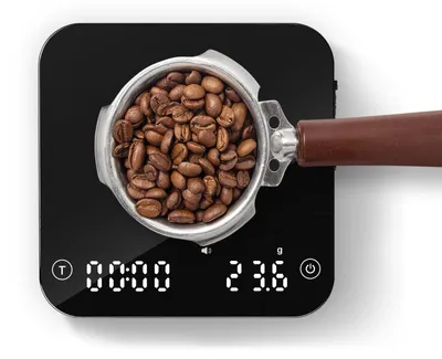 Barista-Kaffeewaage mit Timer, 2 kg / 0,1 g, wiederaufladbar