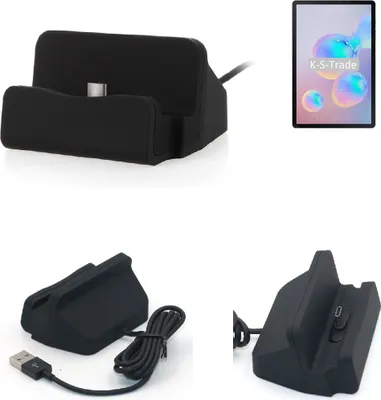 Produktbild von K-S-Trade Dockinsgstation für Samsung Galaxy Tab S6 5G Ladestation Dock Ladegerät Docking Station inkl. USB Typ C Kabel schwarz