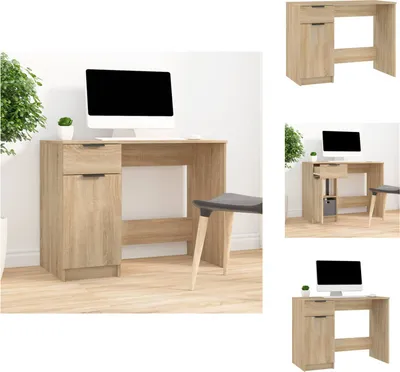 Produktbild von vidaXL Schreibtisch Sonoma-Eiche 100x50x75 cm Holzwerkstoff -  Schreibtische