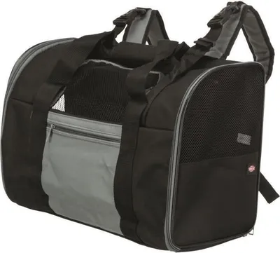 Produktbild von TRIXIE Connor Hunderucksack, 44 × 30 × 21 cm, Schwarz/Blau, Kleine Größe