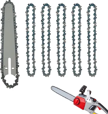 Produktbild von 5 Stück Mini-Kettensägekette 15 cm Legierter Stahl Sägeketten 37 Treibglieder Ersatzkette Rückholarm für Gartenscheren