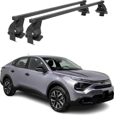 Image de Barres de toit Transversales pour Citroën C4X / e C4X 2022-2025 Noir Acier 2x