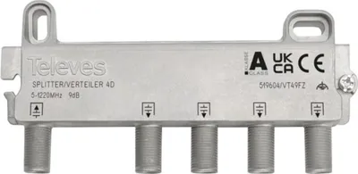 Immagine prodotto di Distributore a 4 vie Televes VT49FZ 5-1218MHz VD 9dB (519604)