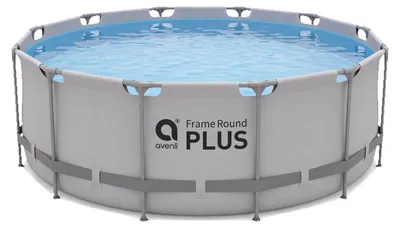 Produktbild von Avenli Frame Plus Pool 366x122 cm, Aufstellpool rund, ohne Pumpe, grau