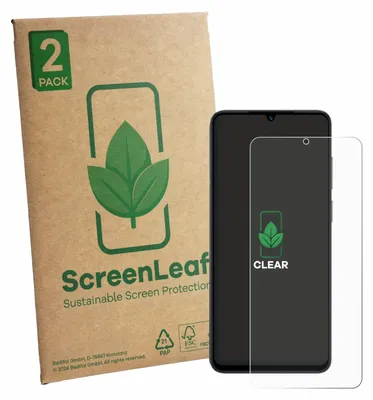 Produktbild von 2x ScreenLeaf Schutzfolie für Honor X5d Plus nachhaltiger Displayschutz Display Schutz Folie Klar Transparent