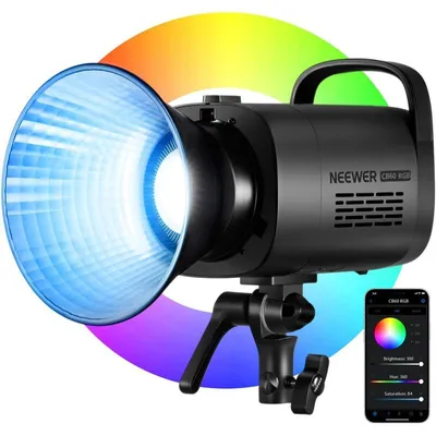 Produktbild von Neewer CB60 RGB Studio-Dauerlicht, Bowens, 18000Lux/1m, 2700-6500K, CRI97+, 70W, COB LED, APP