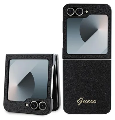 Immagine prodotto di Guess GUHCZF6HGGSHK Samsung Galaxy Z Flip6 4G Glitter Script nero