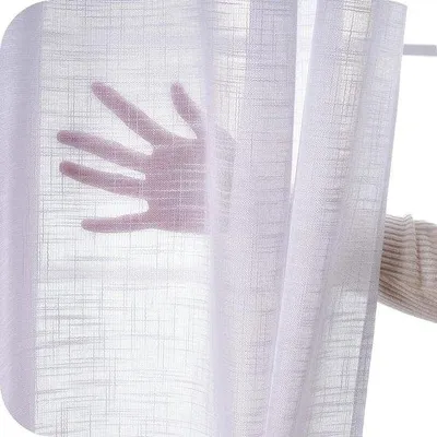 Obrázok produktu pre Uniqoos® Sada 2 závesov zo sieťoviny – čiastočne priehľadné závesy z polyesteru, 140 x 240 cm, biele, vhodné do obývačky a spálne