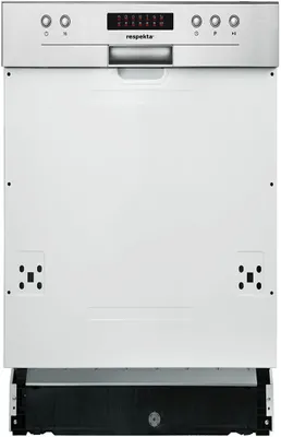 Produktbild von Respekta GSP 45 TID M GeschirrspÃ1/4ler, Edelstahldekor, 45 cm Breite, 9 Maßgedecke, 5 Temperatureinstellungen, 6 Programme, 49 dB, Programm fÃ1/4r halbe Beladung, Startzeitvorwahl