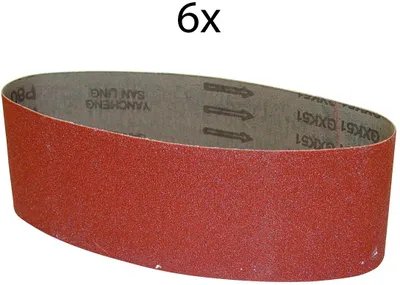 Image de Bande abrasive 533x76 mm K80, 6 pcs