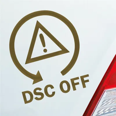 Produktbild von Auto Aufkleber DSC OFF Symbol Drift Tuning 11x9 cm Gold Sticker Heckscheibenaufkleber