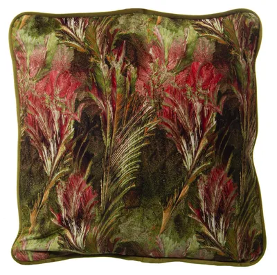 Fluwelen Kissen mit Blumen, 45 x 45 cm