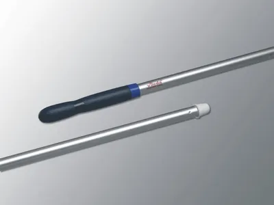 Produktbild von Alu-Besenstiel 150cm Clip blau