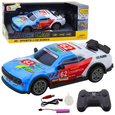 Produktbild von Lean Toys Sportwagen Fernsteuerung Rc Lichter Dampf Blau 1:22