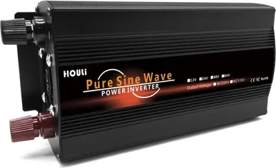 Produktbild von HOULI Power Inverter Spannungswandler von 12V auf 230V, 800W/1600W, reine Sinuswelle, 1 Steckdose