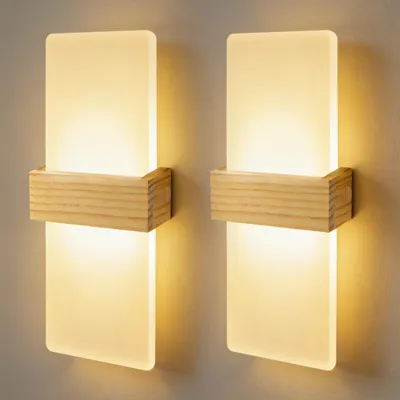 Immagine prodotto di 2 applique da parete per interni, 12 W, luce bianco caldo, 3000 K, applique a LED