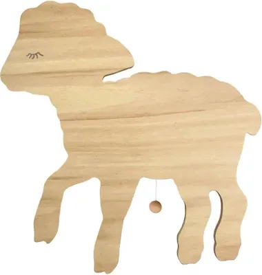 Produktbild von Egmont Toys Holz-Wandspieluhr Schaf Mary Dekoration Kinderzimmer