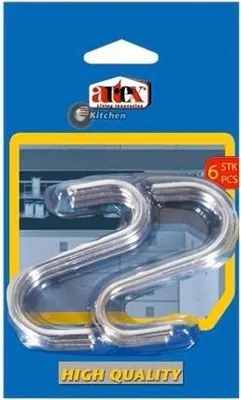 Zdjęcie produktu dla Hak S chrom 7cm 6szt ARTEX