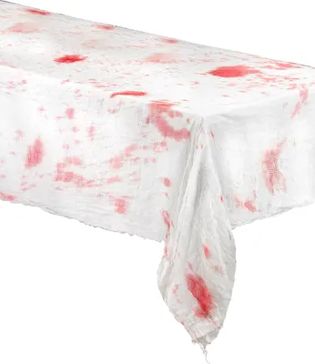 Immagine prodotto di Tovaglia insanguinata decorazione Halloween bianco-rosso 185x140 cm - Taglia unica
