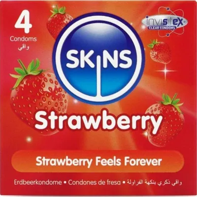 Immagine prodotto di Skins - Preservativi Premium Alla Fragola Confezione Da 4