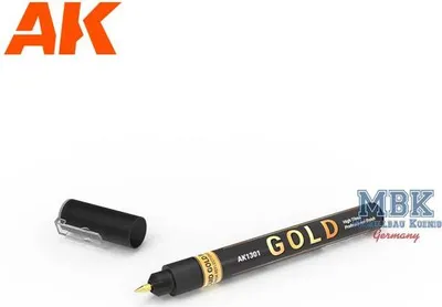 Productafbeelding van AK Interactive S.L. AK-1301 Metallic vloeibare marker - Goud