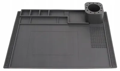 Immagine prodotto di Rosfix FixZone ProSilica ESD 40x30 – Tappetino Antistatico in Silicone per Saldatura e Riparazione | Resistente Al Calore Fino a 500°C, 120 Scomparti