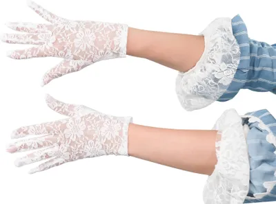Produktbild von Spitzenhandschuhe weiß Handschuhe Karneval Fasching Kostüm Zubehör unisize
