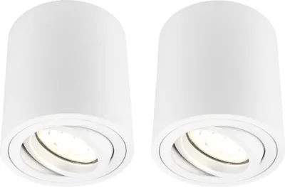 Produktbild von Ledvion 2er Set LED Aufbauspot Weiss Rund 3W Warmweiss