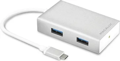 Obrázok produktu pre Macally UC3HUB, USB 3.2 Gen 1 (3.1 Gen 1) Type-C, USB 3.2 Gen 1 (3.1 Gen 1) Type-A, 5000 Mbit/s, 0,105 m, 41 mm, 68 mm