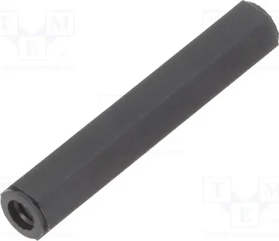 Produktbild von 10x Distanzmuffe mit Gewinde sechskant L: 11mm 185X11 Distanzhülsen aus Kuntoff M3