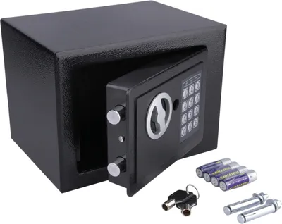 Produktbild von BLANCC Elektronischer Tresor Medium | 230 x 170 x 170 mm | Elektrischer Safe | Schwarz