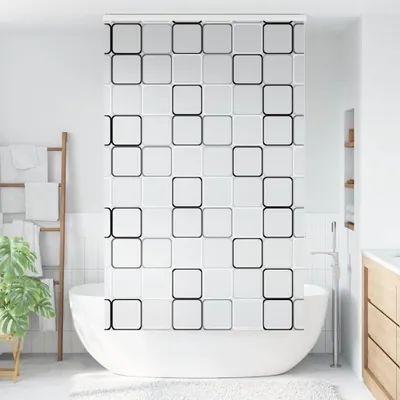 Immagine prodotto di Tenda a Rullo Doccia con Cassonetto 130x240cm Larghezza Tessuto