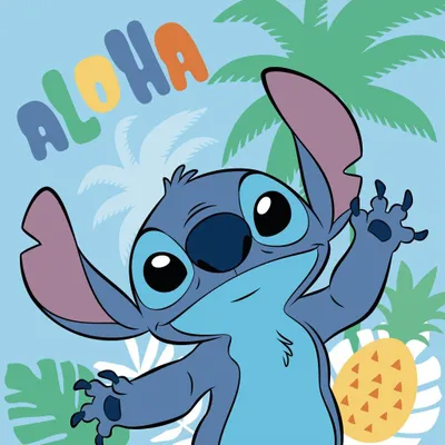 Produktbild von Lilo & Stitch Handtuch 30x30cm – Ananas Motiv für Kids