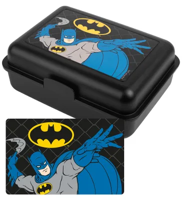 Produktbild von DC Comics Batman Brotdose - Logo Lunchbox Butterbrotdose mit Trennwand Schwarz