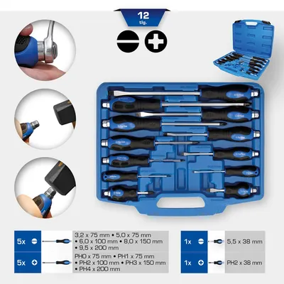 Productafbeelding van Brilliant Tools BT034012 Schroevenset, 12-delig.