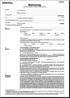 Produktbild von SIGEL MV466 Mietvertrag, ehemals Einheitsmietvertrag, A4, 6 seitig