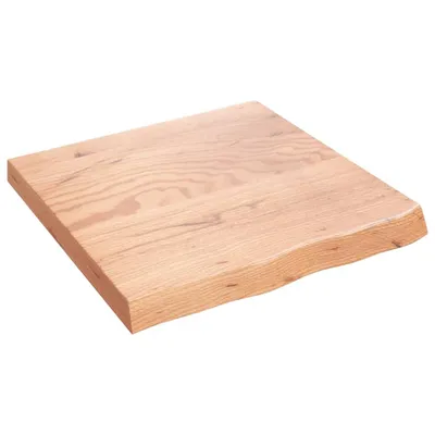 Immagine prodotto di vidaXL Piano lavabo marrone chiaro 60x60x(2-6) cm in legno massiccio trattato