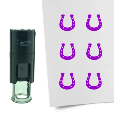 Produktbild von CombiCraft Selbstfärbender Stempel 'Hufeisen' in der Farbe Lila, Ø10mm