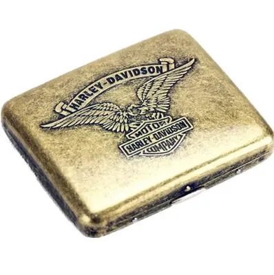 Produktbild von Zigaretten Etui Messing Goldfarben Biker