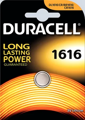 Produktbild von Duracell CR1616 3V, Einwegbatterie, CR1616, Lithium, 3 V, 1 Stück(e), Knopf/Münze