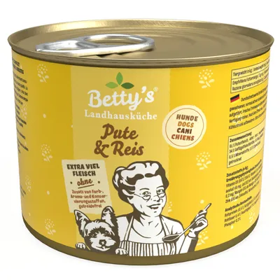 Produktbild von Bettys Landhausküche Hund Pute & Reis 200 g
