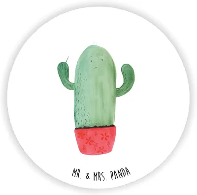 Produktbild von Mr. & Mrs. Panda magnet Kaktus Wut - Weiß - Geschenk, Kollege, für kühlschrank, Büro, pinwand, Kakteen, Kühlschrankmagnet, pinnwand, wütend, Kollegin, Memohalter
