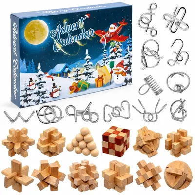 Obrázek produktu pro Adventní kalendář hádanek pro děti a dospělé - 24 dní - 24 hádanek - Puzzle a hry