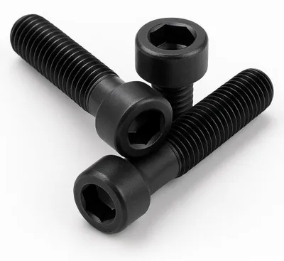 Zdjęcie produktu dla Śruba cylindryczna DIN 912 M8, czarna, ocynkowana, z wewnętrznym sześciokątnym gwintem - długość: 10 mm - ilość: 1 sztuka