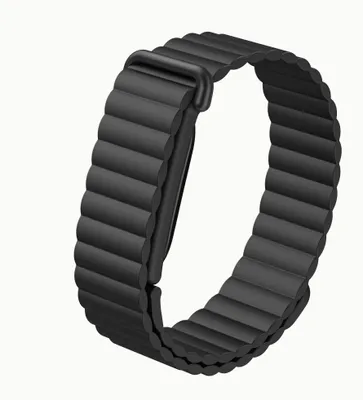 Produktbild von Strap-it Magnetisches Silikon-Armband passend für Fitbit Air - Schwarz