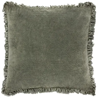 Immagine prodotto di Yard - Lavato - Copricuscino "Bertie", velluto RV2827 (45 cm x 45 cm) (verde muschio)