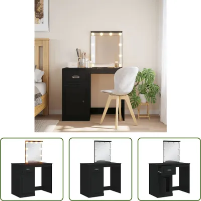 Obrázok produktu pre The Living Store Toaletný stolík s LED osvetlením čierny 90x42x132,5 cm
