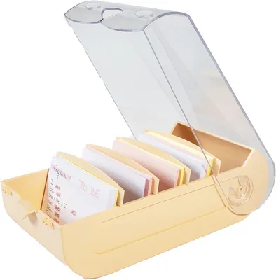 Produktbild von Exacompta 5346123D Lernkartei Bunnybox Koralle DIN A7 quer inklusive 100 Karteikarten. Originelle Karteikartenbox zum einfachen Vokabeln lernen dank 5-Fächer-Lernsystem für 600 Karteikarten