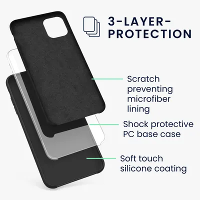 Produktbild von kwmobile Hülle kompatibel mit Apple iPhone 11 Hülle - Silikon Handy Case - Handyhülle weiche Oberfläche - kabelloses Laden - Schwarz